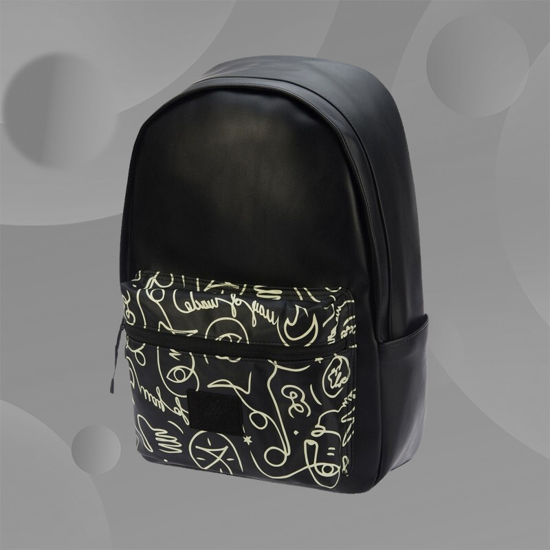 李宁韦德X艺术家DFT联名系列新款运动双肩包背包登山包男ABSR346