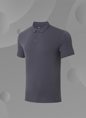 李宁POLO衫男 夏季翻领针织T恤工装运动舒适短袖 APLS071-5