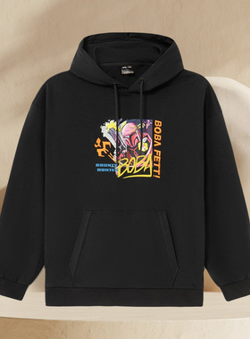 正品李宁运动男子春星球大战联名套头连帽卫衣AWDS589-2-1