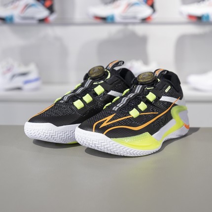 李宁正品2024新款男大童支撑稳定网面耐磨百搭篮球鞋YKBU075-7