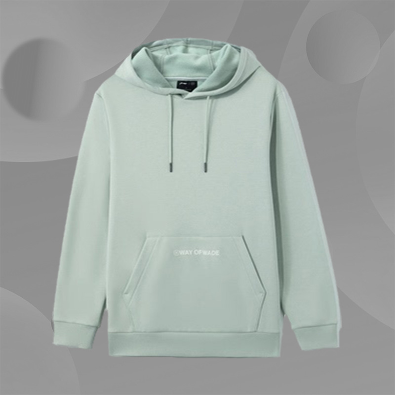 正品李宁新品韦德系列男子加绒保暖舒适休闲套头连帽卫衣AWDR841