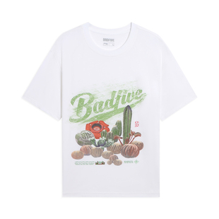 正品李宁T恤夏季新款反伍BADFIVE草木皆兵男子短袖文化衫AHSS731