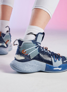 李宁篮球鞋体育男鞋新款音速8鞋子耐磨男士高帮运动鞋ABAQ107