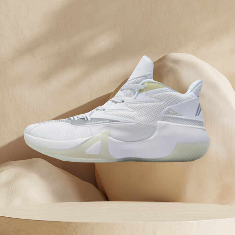 李宁篮球鞋男子疾风中帮橡胶大底防滑减震舒适比赛运动鞋ABPR061