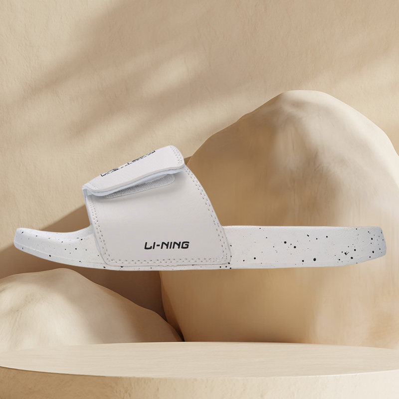 正品lining李宁女子运动拖鞋热套脚凉拖魔术贴柔软时尚潮agam014