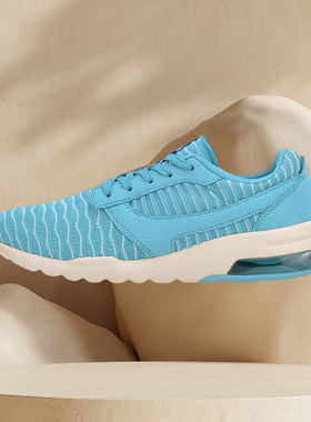 李宁女子2017秋季新款减震透气轻便半掌气垫一体织运动鞋AGCM072