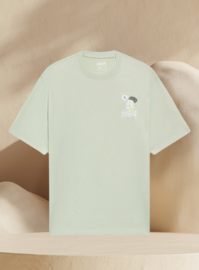 李宁短袖男22春反伍系列兵不厌诈宽松圆领纯棉T恤文化衫AHSS373-3