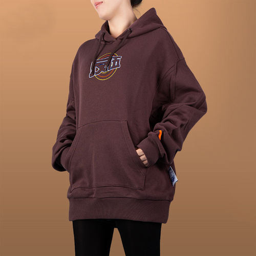 正品李宁冬BADFIVEx汰渍联名男时尚宽松套头休闲连帽卫衣AWDPD61