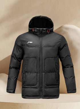 李宁棉服短款男冬季外套女运动棉衣新款跑步加厚保暖棉袄AFMR467