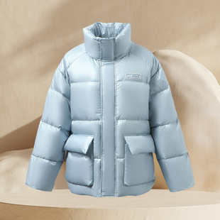 李宁短款短羽绒服女士训练系列女装立领宽松冬季运动服AYMR372