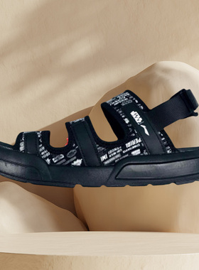 李宁凉鞋男子运动生活系列时尚潮流运动休闲凉鞋沙滩鞋AGUN009