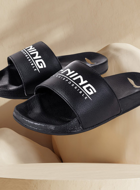 李宁拖鞋女凉鞋休闲时尚沙滩鞋潮流运动场边训练拖鞋ASDR010