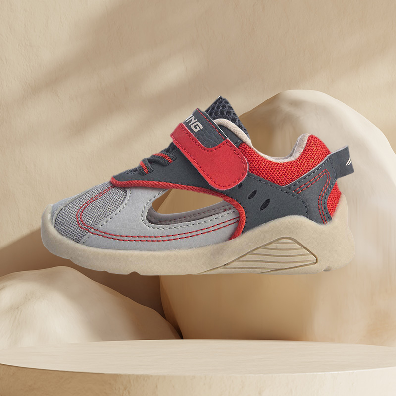 李宁童鞋学步鞋男女童婴幼儿新款圆头鞋子低帮运动鞋YKHQ044