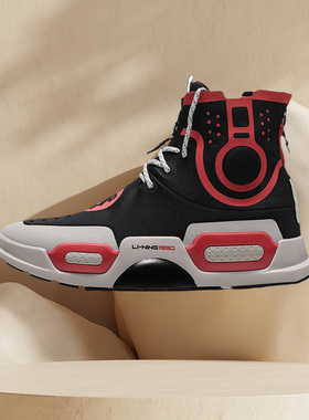 纽约时装周秀中国李宁正品重燃2018冬男子高帮篮球休闲鞋AGBN054