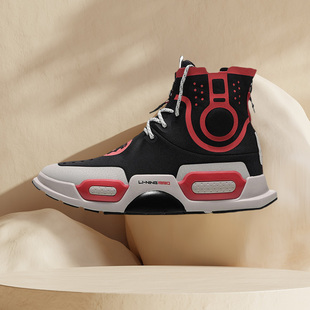 纽约时装周秀中国李宁正品重燃2018冬男子高帮篮球休闲鞋AGBN054