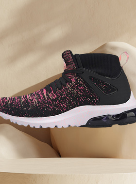 李宁休闲鞋女运动时尚系列舒适高帮半掌气垫潮流休闲鞋AGLN138