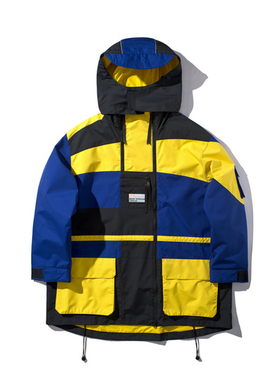 正品李宁纽约时装周走秀系列冲锋衣男士连帽梭织运动服AEMP001-1