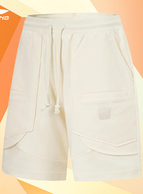 Lining/李宁正品x 成龙联名功夫系列男子宽松休闲运动短裤AKST027