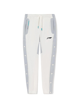 正品李宁卫裤男子春训练透气休闲针织排扣运动长裤AKLS105-1