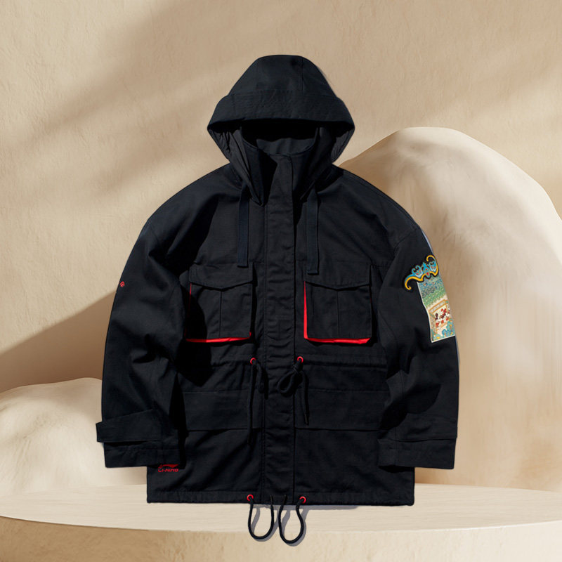 李宁米奇联名款外套男开衫长袖连帽休闲上衣运动服AFDQ101