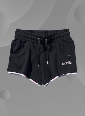 李宁运动短裤女子夏季新款跑步时尚休闲潮流透气针织卫裤AKSP072