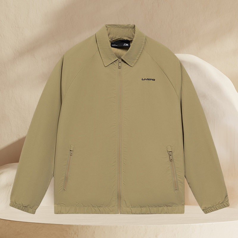 李宁正品春季新款男装男子时尚宽松休闲百搭经典夹克外套AJDS853