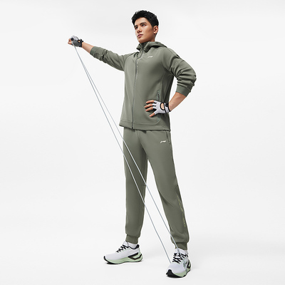 Lining/李宁正品2024春季新款男子宽松束脚针织运动长裤AKLU067