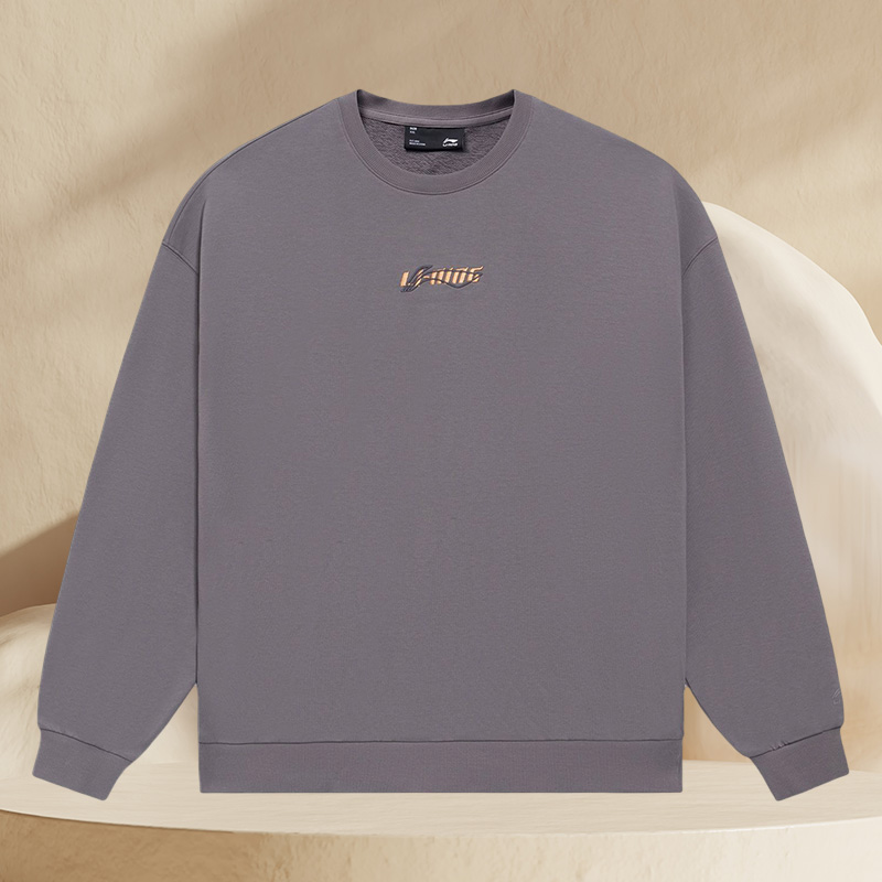 李宁正品春季新款男装运动服男子宽松百搭套头无帽卫衣AWDS587