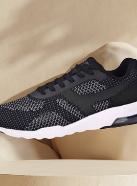 新款李宁经典休闲鞋女鞋透气跑步鞋气垫运动鞋网鞋AGCM046
