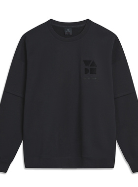 Lining/李宁正品冬季男子舒适保暖宽松休闲运动套头卫衣AWDT947