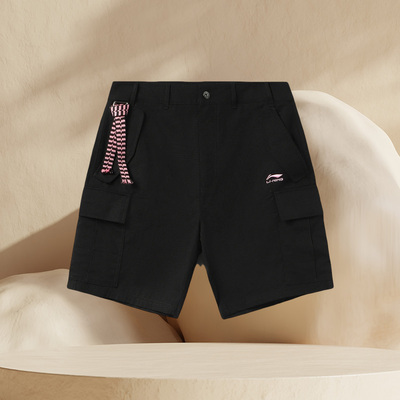 李宁正品男子运动短裤AKSR751