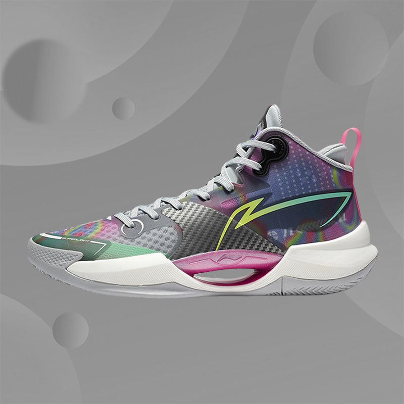 Lining/李宁正品超轻男子轻量高回弹中帮篮球专业比赛鞋ABAS027