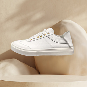 李宁休闲鞋女子夏季新款时尚潮流系列皮面小白鞋低帮板鞋AGCQ262