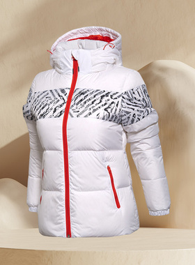 李宁正品冬季新款女子运动休闲训练系列保暖舒适羽绒服AYML012