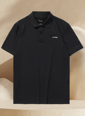 李宁短袖T恤POLO衫男士新款休闲翻领尖领上衣夏季运动服APLQ249