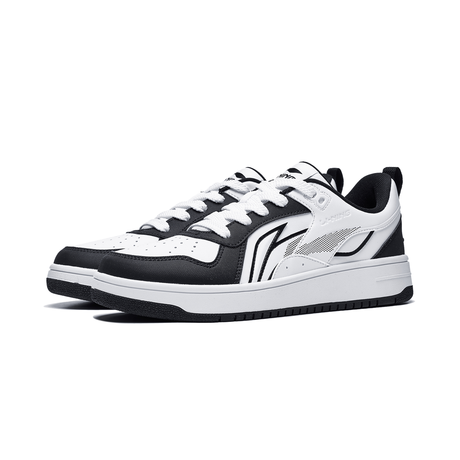 正品李宁男女运动休闲防滑舒适耐磨低帮系带滑板鞋运动鞋 AGCT341