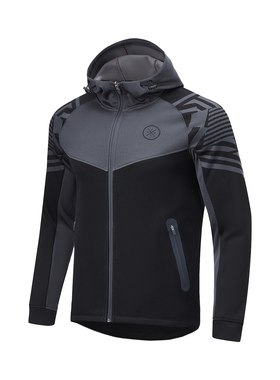 Lining/李宁正品冬季男子韦德系列加绒保暖开衫连帽卫衣AWDT919