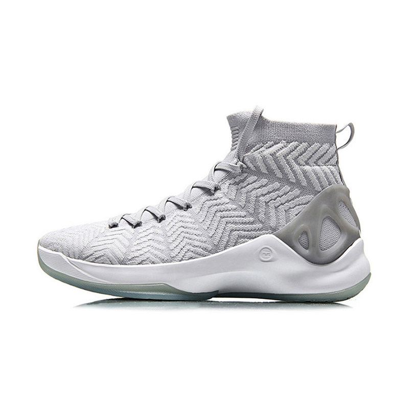 李宁男鞋篮球鞋CF溯系列高帮男子轩辕一体织高帮运动鞋ABAN035