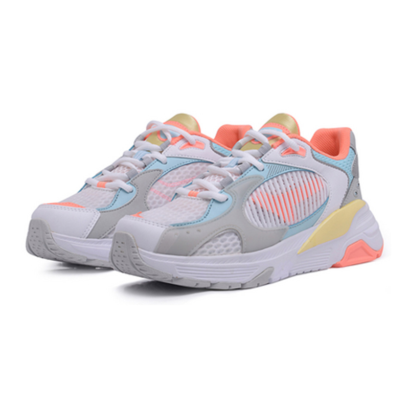 李宁男女女鞋系带92-奔腾时尚经典一体织低帮休闲运动鞋AGCQ062