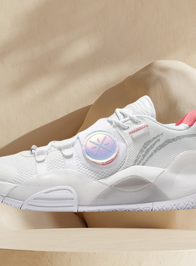 Lining李宁 乔飞天下 韦德全城8 Lite 白色男子 实战篮球鞋 ABPS0