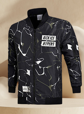 李宁正品新款运动休闲舒适时尚系列男子百搭保暖短款棉服AJMM021