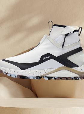 李宁新款悟行系列秀款男子反光稳定减震高帮野外跑鞋ARDR017