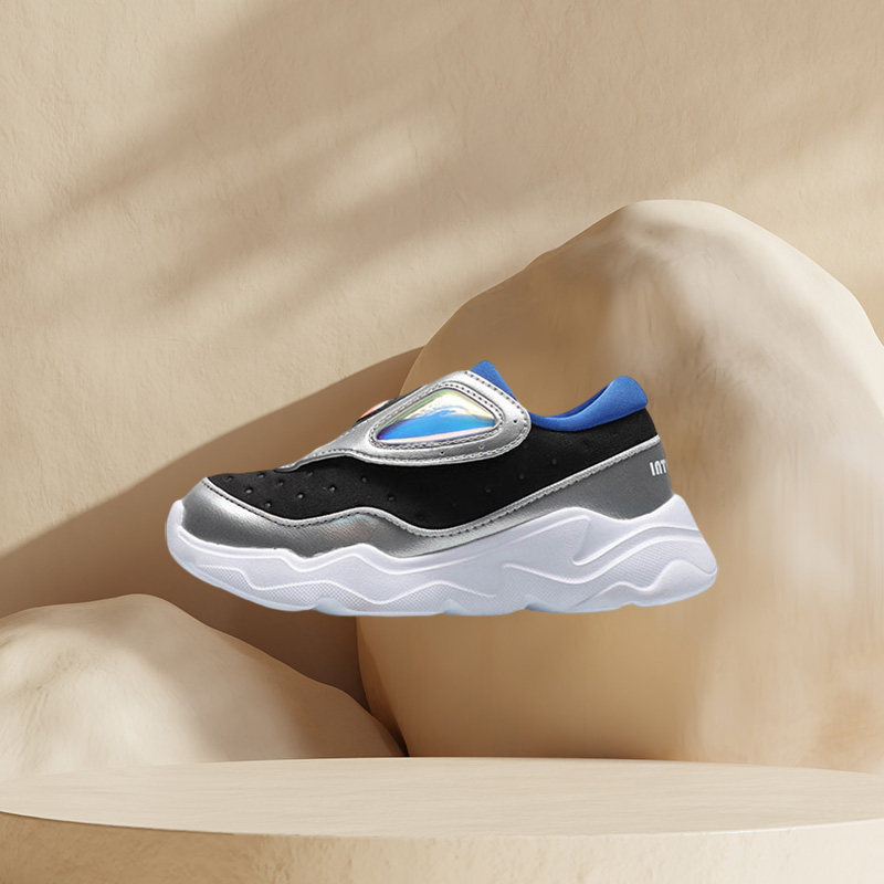 李宁运动鞋男小童新款圆头鞋子一脚蹬低帮童鞋休闲鞋YKNQ108