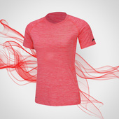 系列女子跑步休闲透气短袖 李宁夏季 运动时尚 T恤AHSN382