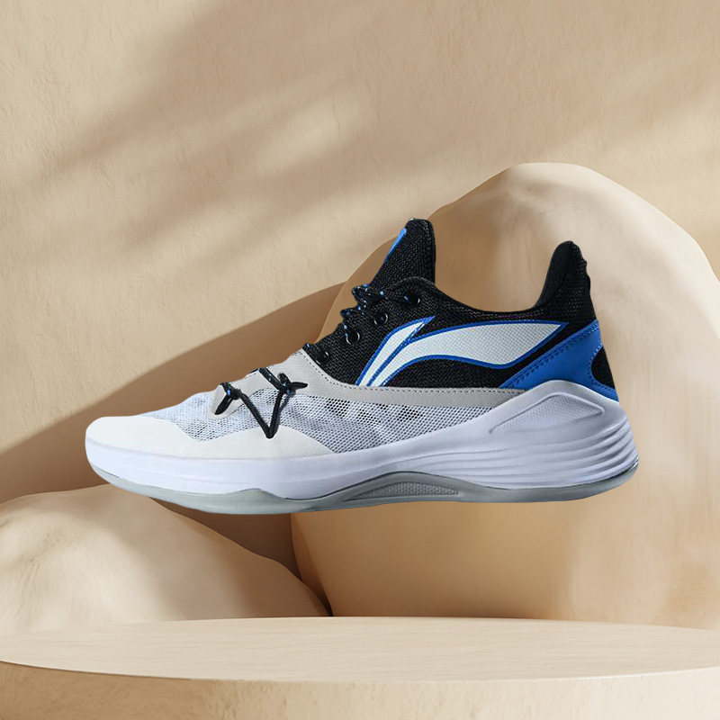 李宁combat篮球鞋男夏季实战网面低帮场地驭帅11运动男鞋abpq013