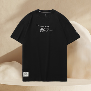 T恤韦德艺术家圆领宽松文化衫 运动夏圆领短袖 AHSR573 男装 李宁正品