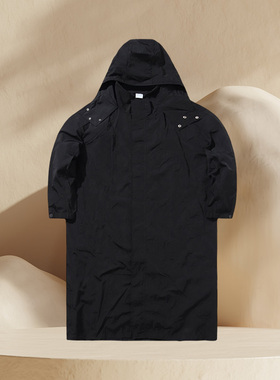 中国李宁男子运动长款风衣时装周走秀款刺绣潮流外套大衣AFDN449