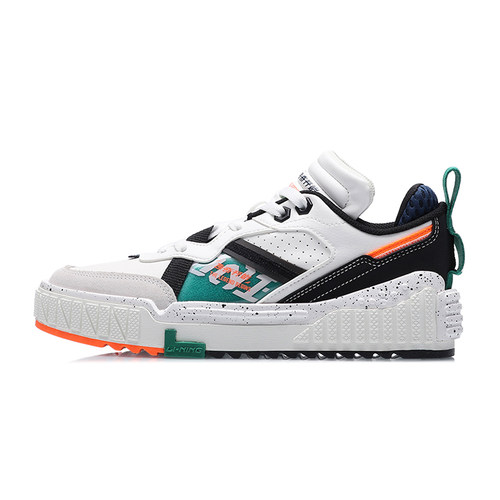 李宁001传奇开始板鞋女新款秋季粉色小白鞋经典休闲鞋AGCQ232