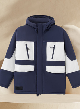 李宁新款BADFIVE篮球系列男子宽松型冬季防风保暖中棉服AFMR489