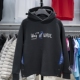 男子字母印花宽松连帽套头卫衣AWDU007 Lining 新款 春季 李宁正品